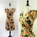 vintage 50s/60s Alix of Miami Tropical Wiggle Dress XS/S
