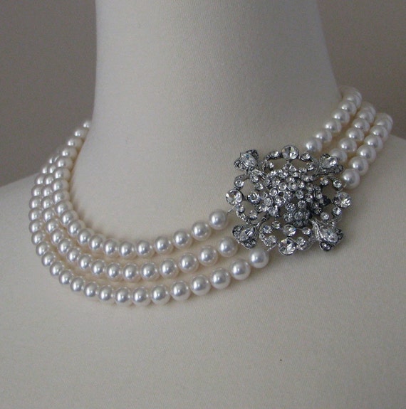 The Audrey Hepburn Pearl Bridal Necklace