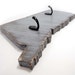 Connecticut key hook wall decor home organizer wood Slate Gray OR you choose