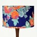 Russian Floral Lampshade - Orange Roses on Blue - 11 x 9