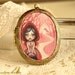 reserved for Kait - Little Red Riding Hood. cameo locket with original miniature. fairy tale jewelry by KarolinFelix