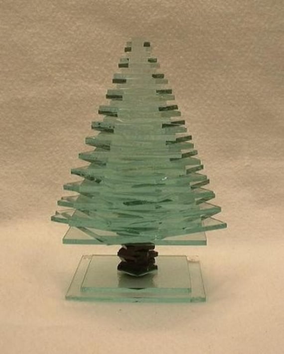 Items similar to New Stacked Glass Classic Holiday Pine Tree on Etsy