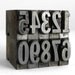 NUMBERS - 36pt Vintage Metal Letterpress (Franklin Gothic Extra Condensed)