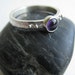 amethyst silver balls ring