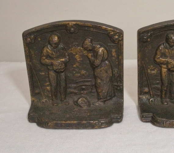 vintage cast iron bookends