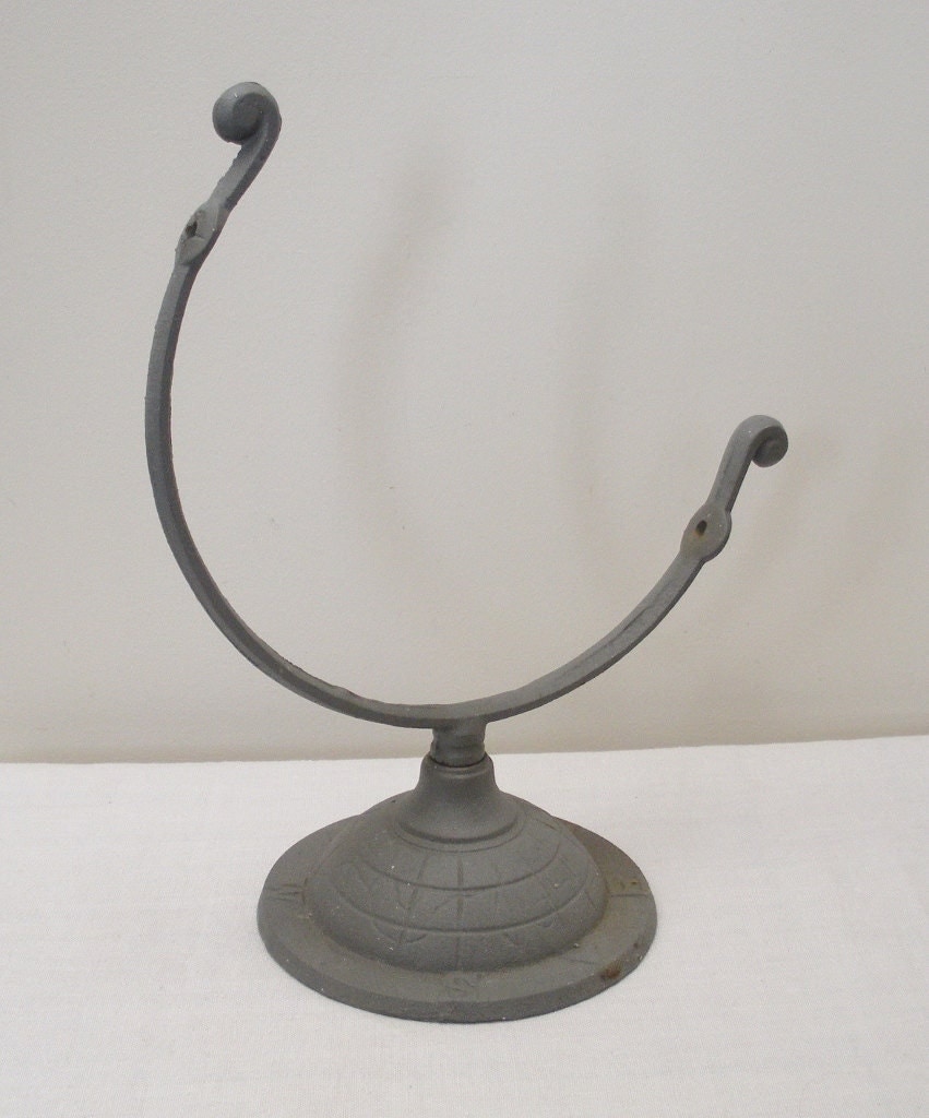 Vintage Cast Iron Globe Holder Globe Stand