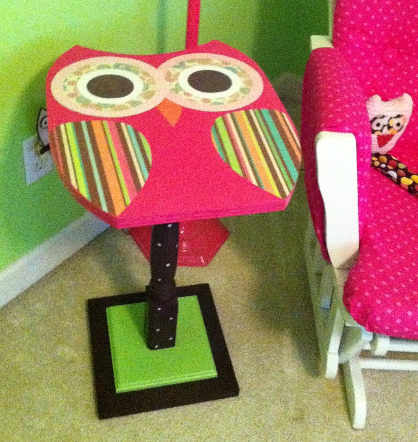 owl table room decor kid's owl table owl furniture by TheWoodenOwl