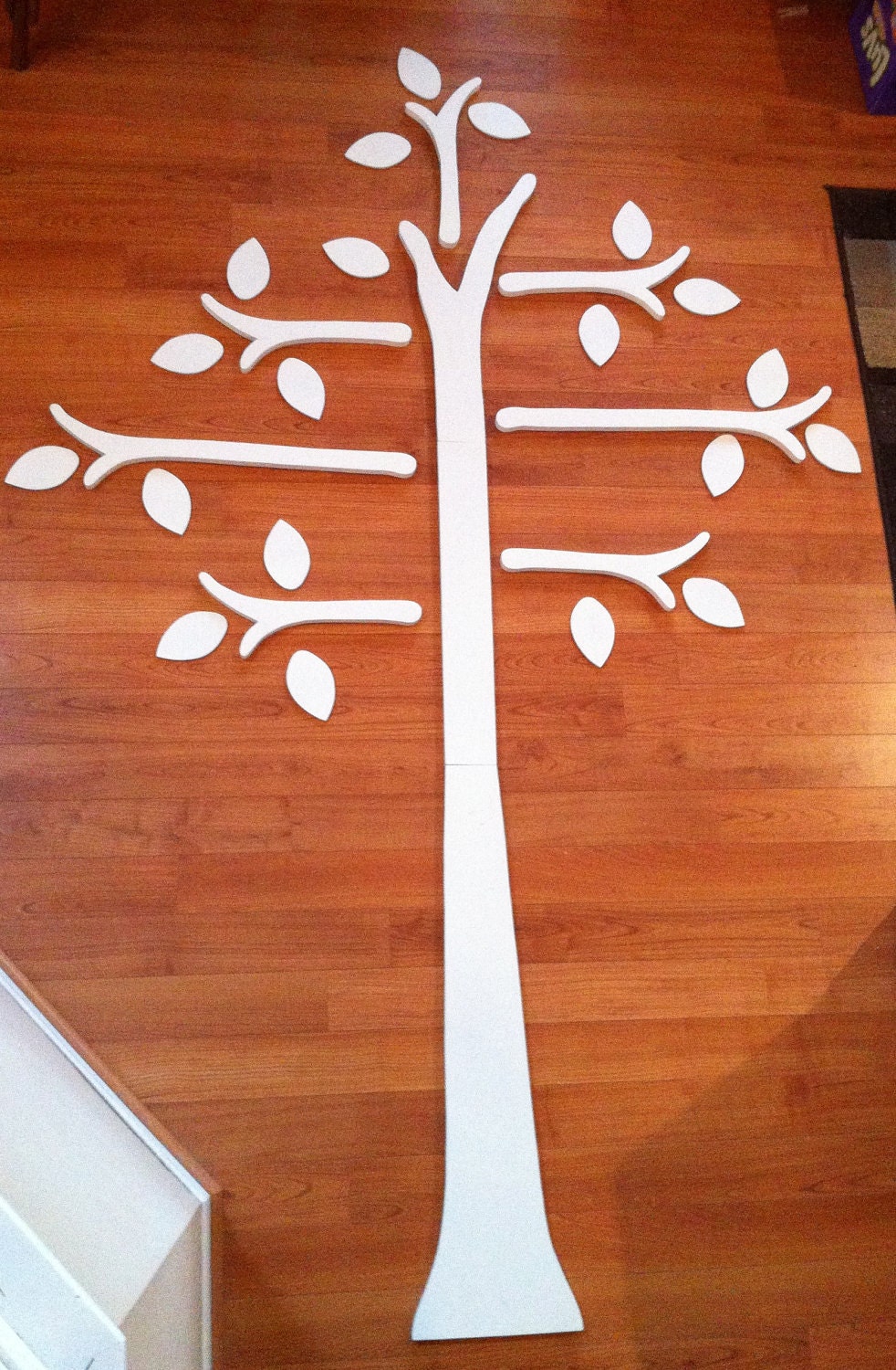 wooden wall tree nursery decor tree wall art white by TheWoodenOwl