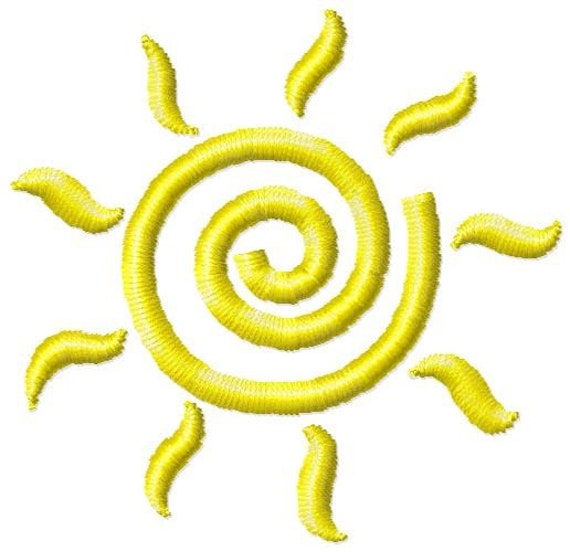 Sun Machine Embroidery Design Mini