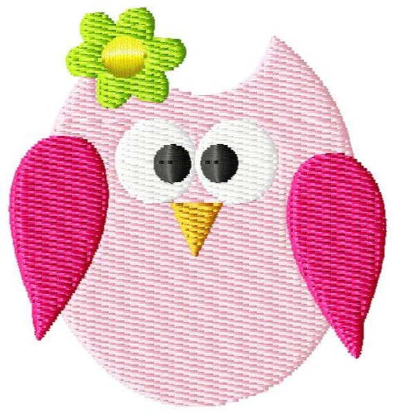 Girl Owl Mini Embroidery Design