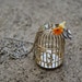 SALE Silver Birdcage Necklace