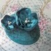 Jade Cocktail Hat, Veiled Fascinator.