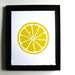 PRINT - Lemon  YELLOW LINOCUT citrus 8x10 letterpress print for the kitchen