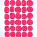 LINOCUT PRINT - 30 dots - hot pink letterpress print 8x10