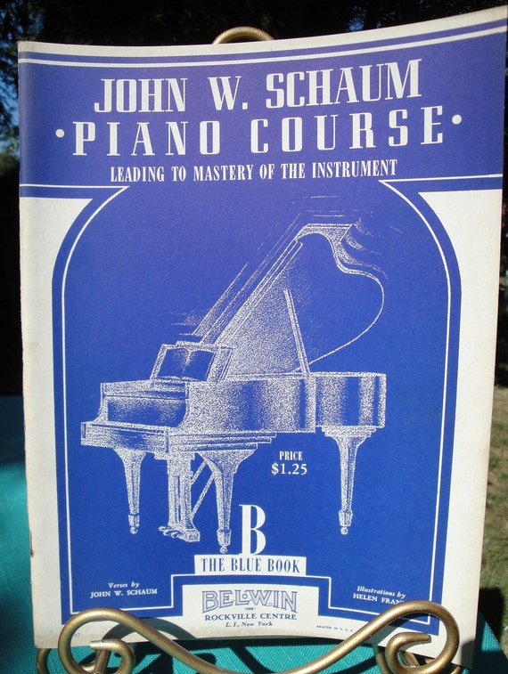 Vintage Sheet Music John W. Schaum The Blue Book Piano Course