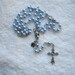 Light Blue Swarovski Crystal Pearl Pro-Life Awareness Rosary