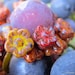 Fall's Harvest-Picasso Czech Pressed Button Glass Beads (12)
