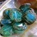 Last Lot . Border Beach Coins . Chunky Czech Picasso Glass Beads (4)