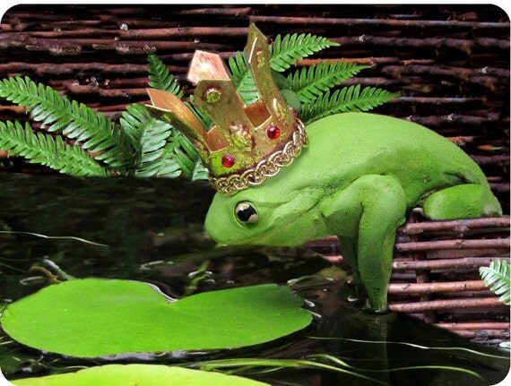 crown frog plush