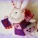 Nursery Mobile - White Rabbit in court - purple
