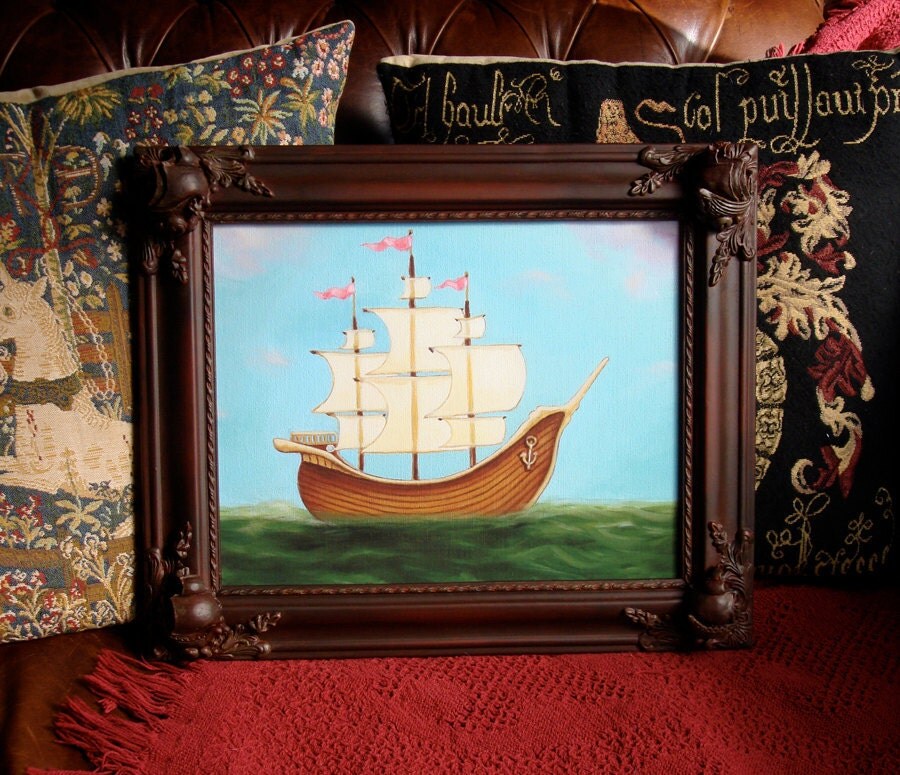 Unique Framed art Nautical ship framed print picture frame