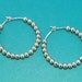 Silver Beaded Hoop Earrings