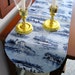 Nautical Sailboat Table Runner 36 inch Reversible Lighthouse table runner Seashore Table runner Nautical blue table runner