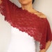 Lacy Shoulder Wrap - Bridal Bolero in Burgundy Garnet Red Lace. Handmade