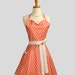 Womens Sweetheart Hostess Apron . Sexy Retro Ruffled Sweetheart In Breakfast At Tiffanys In Salmon Dot