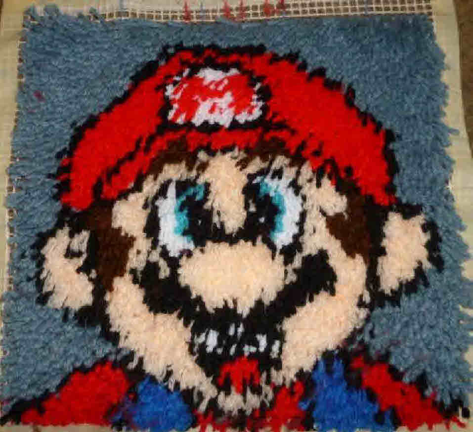 Mario 12X12 Latch Hook Kit Free Shipping