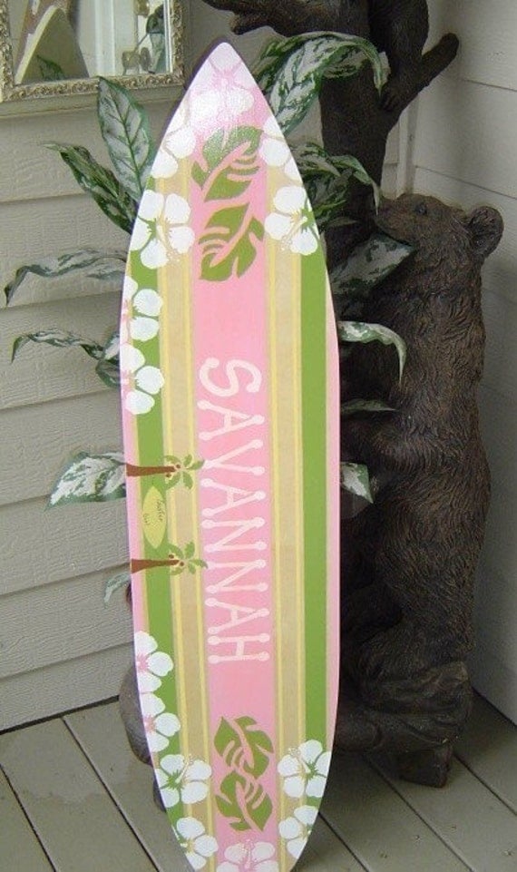 4FT SURFBOARD Hawaiian wall art decor WALL by SundayTreasures