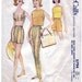 FREE SHIPPING Vintage 1961 McCall's 5794 Sewing Pattern Misses' Sports Separates or Bathing Suits - Bra, Top, Pants, Shorts Size 14 Bust 34