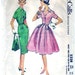Vintage 1959 McCall's 5238 Sewing Pattern Misses' Dress with Slim or Full Skirt Size 14 Bust 34