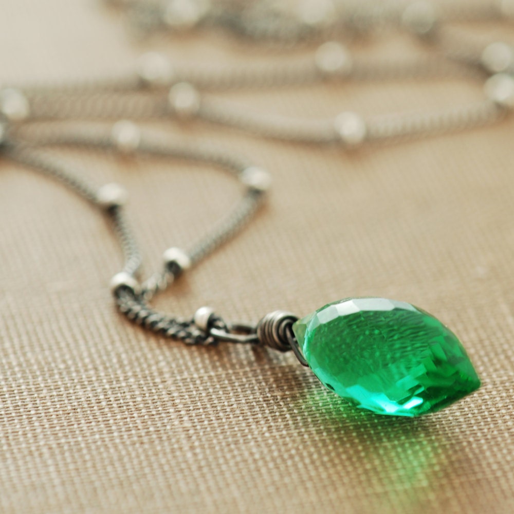 CRAFTD London ネックレス GREEN QUARTZ GEMSTONE NECKLACE 