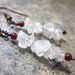 Rose Quartz Earrings with Carnelian Gemstone Accents, Wire Wrapped in Antiqued Copper. One of a Kind / OOAK. Lightweight