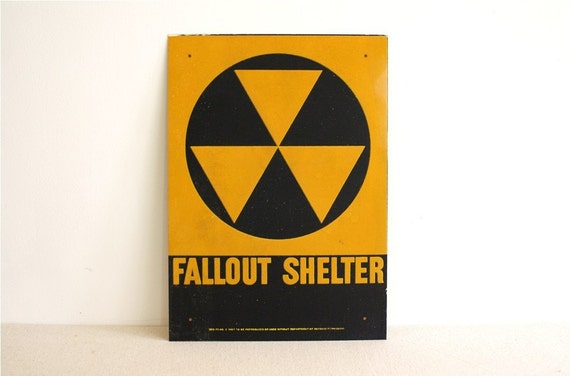 vintage fallout shelter sign