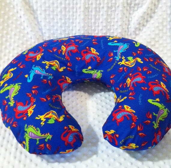 Boys Blue Dragon Boppy Cover by AvaBellesCloset on Etsy