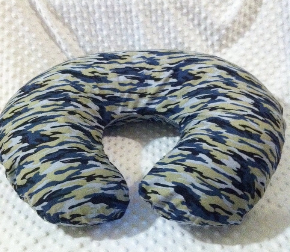 Boys Blue and Green Camo Boppy Cover