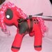 Custom Handmade Pinkiepool Pinkie Pie/Deadpool Plush with Styleable Hair My Little Pony MLP FIM Brony