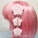 Pink Fluffy Triple Star Clip with Sparkling Heart Gem Fairy Kei Sweet Lolita