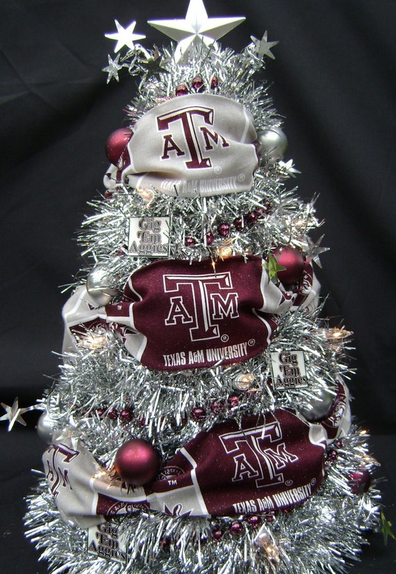 Texas A and M Aggie Christmas Tree by WhenRubyPearlSmiles on Etsy