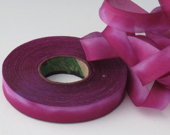 Hand Dyed SILK Bias-Cut RIBBON