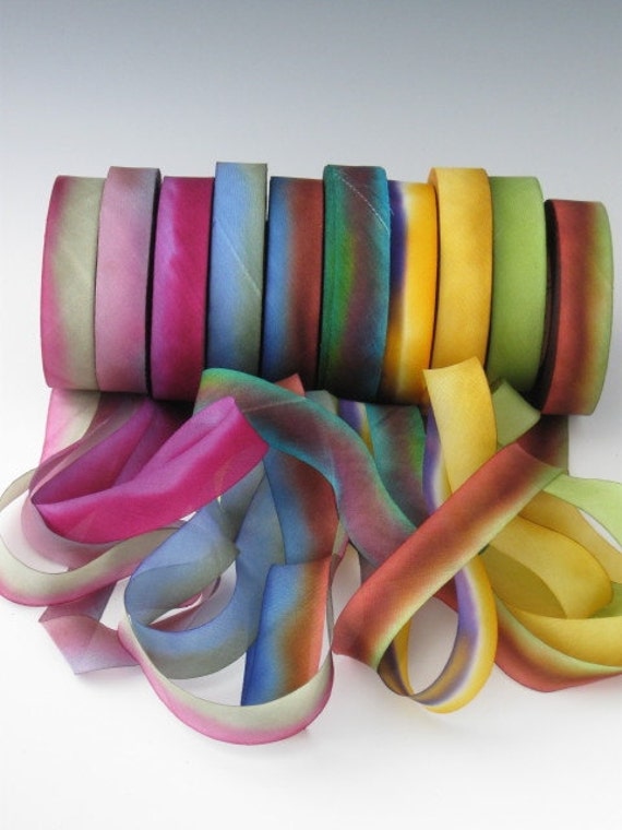 A Hanah Hand Dyed Silk Ribbon CollectionHand Dyed Silk