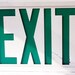 Vintage Salvage Green and White Metal Exit Sign