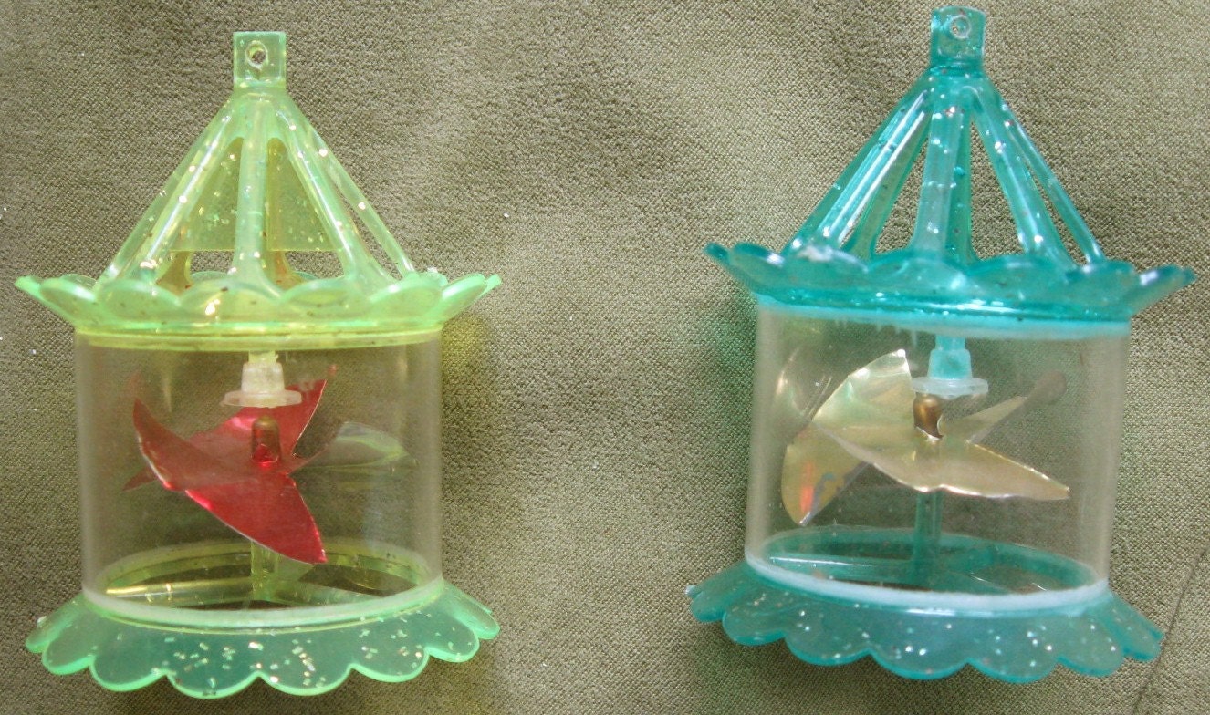 Vintage Christmas Ornaments Spinner Twinklers