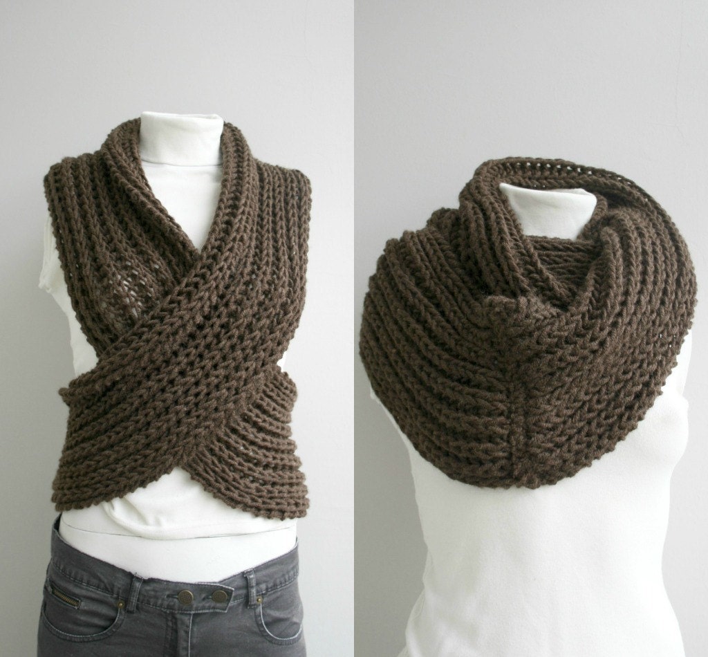 Infinity Loop Scarf Brown For Her for women fashion Gift