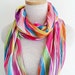 Rainbow Spectrum Loop Infinity Skinny Scarf - Spring and Summer 2012 Collection - LAST ONE