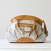 RESERVED LISTING Arethusa in Stripe blue canvas and light Brown leather