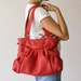 Red Leather shoulder bag , leather messenger bag , leather crossbody bag - Elessa bag