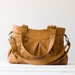Elessa - Leather shoulder bag and leather messenger bag in light Brown